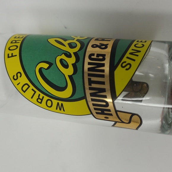 CABELA'S TALL SHOT GLASS - HUNTING  & FISHING GEAR SINCE 1961 - Picture 7 of 9